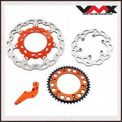 VMX Front and Rear Disc Adapter Bracket Sprocket Compatible with KTM New model 69mm Orange