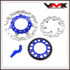 VMX Brake Disc, Rotors Kit With Adapter, Sprocket Compatible with KTM Old Model 81mm Blue