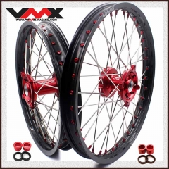 VMX 21/19 MX Wheels Rim Fit SUZUKI RMZ250 RMZ450 Red Hub Red Nipple