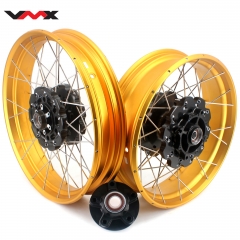 VMX 3.0*19"/4.25*17" Tubeless Wheels Compatible with Honda Africa Twin CRF1000L 2016-2020 Gold Rim