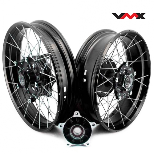 VMX 3.0*19"/4.25*17" Tubeless Wheels Rims Fit for BMW F750GS 2019-2023 Black Hub Black Rim