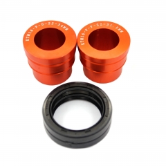 Front 22mm Axle Orange Spacers Set Fit KTM