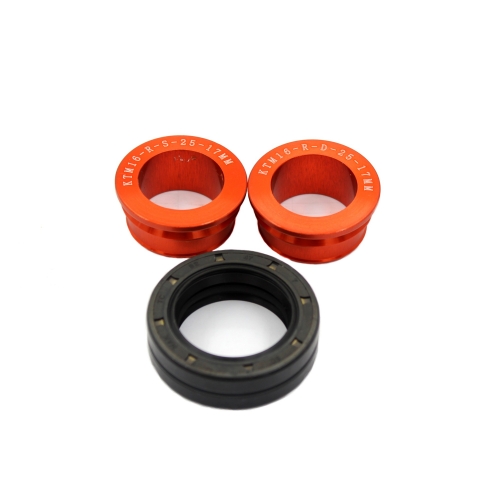 Rear 25mm Axle Orange Spacers Set Fit KTM