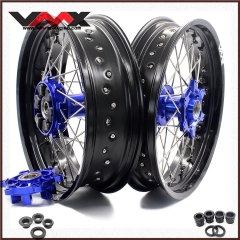 VMX 3.5/5.0 Motorcycle Supermoto Wheels cush drive Fit KTM690 ENDURO R SMC Blue Hub