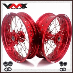 VMX 3.5/5.0 Motorcycle Supermoto Wheel Rim Fit BETA RR 2013-2024 Red Hub Red Rim