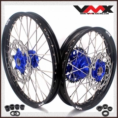 VMX 21/18 Cush Drive Enduro Racing Wheels Rim Compatible with KTM EXC-F 125 450 2003-2023 Blue Hub