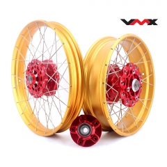 VMX Fit Honda Africa Twin CRF1000L 2016-2020 Tubeless Wheels 2.15*21"/4.25*18"  Gold Rim Red Hub