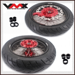 VMX 3.5/4.25 Motorcycle Supermoto Wheel Set With Tire Fit HONDA CRF250R CRF450R 2013-2023 Red