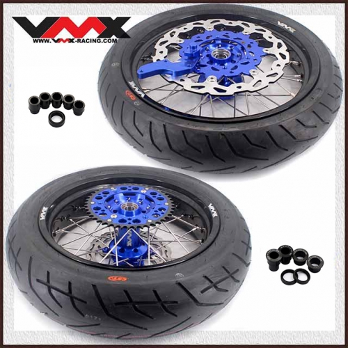 VMX 3.5/5.0 Motorcycle Supermoto Wheel CST Tire Fit YAMAHA YZ250F/450F YZ125/250 Blue Hub