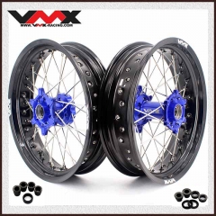 VMX 3.5/5.0 Motorcycle Supermoto Dirt bike Wheels Rims Set Fit HUSQVARNA TE TC FE FC 2014-2024 Blue Hub