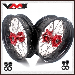 VMX 3.5/5.0 Motorcycle Supermoto Wheel Fit GAS GAS 2018-2020 Rieju 2021-2022 Red hub Black rim