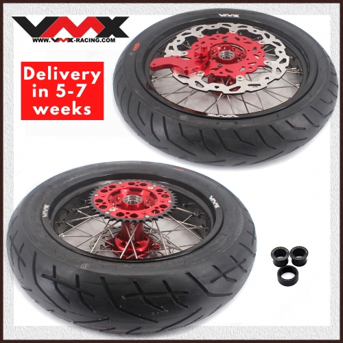 VMX 3.5/5.0 Motorcycle Supermoto Wheels Set With CST Tire Fit HONDA CRF250R CRF450R 2013-2023