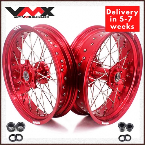 VMX 3.5/5.0 Motorcycle Supermoto Wheel Fit BETA RR 2013-2022 Red Hub Red Rim