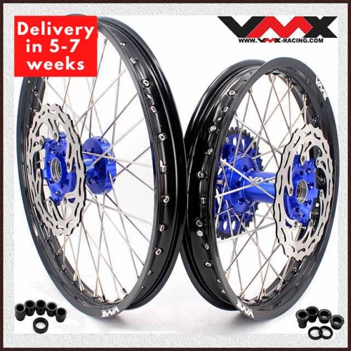 VMX 21/18 Enduro Wheel Set Fit YAMAHA YZ250F/450F YZ125/250 2022 Blue Hub With Disc