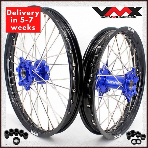 VMX 21/18 Enduro Motorcycle Wheel Rim Fit YAMAHA YZ250F YZ450F 2022 Blue Hub Black