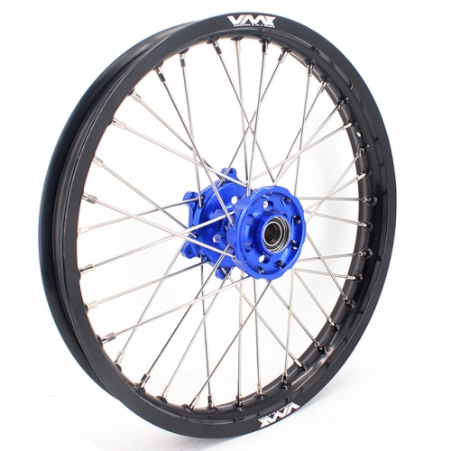 VMX 1.85*19" Front Single Wheel Fit YAMAHA YZ250F 2001-2023 YZ450F Blue Hub Black Rim