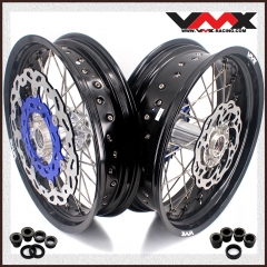 VMX 3.5/5.0 Motorcycle Casting Wheels Compatible with HUSQVARNA TE TC FE FC 2014-2024 Silver Hub