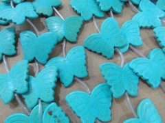 5strands 15x20 30x40mm wholesale turquoise cute carved butterfly white blue mixed jewelry beads foca