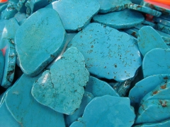 high quality 15-60mm 100pcs turquoise semi precious cabochons freeform slab blue green jewelry beads