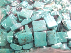 high quality 15x20mm 100pcs, wholesale turquoise beads rectangle ablong jewelry bead--two drilled