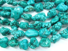 8-40mm 16inch Turquoise semi precious nugget freeform blue green white  turquoise bead