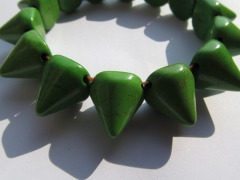 20%off-- batch turquoise semi precious sharp spikes cone yellow assortment jewelry beads bracelet 14
