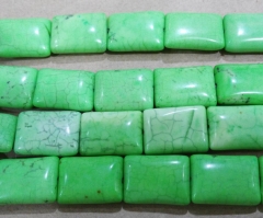 wholesale turquoise semi precious rectangle ablong green smooth loose beads 10-14mm full strand