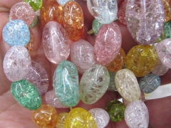 rainbow beads 25-35mm full strand  high quality Genuine Quartz rock crystal Freeform Egg Nuggets Green blue yellow pin
