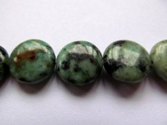 wholesale Affrical natural turquoise semi precious rondelle disc coin jewelry beads 12mm--2strands 1