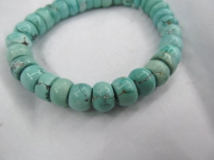 top quality genuine turquoise beads rondelle abacus aqua blue jewelry bead bracelet 5x8mm 40pcs