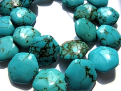 high quality turquoise beads roundel hexagon jewelry beads 20mm full strand 16inch