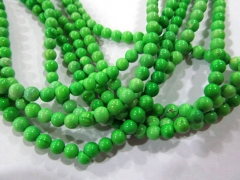 free ship--4strands 4mm turquoise semi precious round ball peridot green white assortment jewelry be