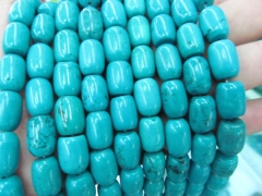 high quality 2strands Stabilizd turquoise semi precious column barrel drum 6x10 8x12 10x14mm full st