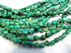 wholesale 6-8mm 5strands natural genuine turquoise beads freeform nuggets green blue tibetant jewelr