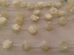 free ship--2strands 6 8 10 12mm high quality Genuine MOP Shell ,Pearl Shell Rose flower fluorial Han