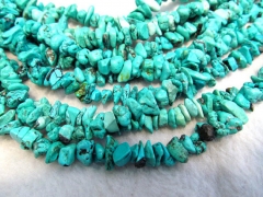 high quality 8-10mm 5strands natural genuine turquoise beads freeform chips green blue tibetant jewe