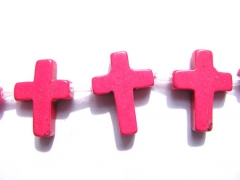 wholesale 12x16mm 5strands, turquoise semi precious crosses pink red assorment jewelry beads