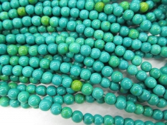 free ship--6 8 10mm 5strands, wholesale turquoise semi precious round ball green beads