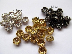 off 20%--top quality 10mm 200pcs crystal rhinestone rondelle spacer carved beads gold silver black m