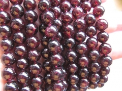 A grade genuine garnet rhodolite semi precious 2strands 8mm round ball crimson red loose beads DIY