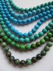 bulk turquoise beads round ball green blue jewelry beads 8mm--5strands 16inch/per strand