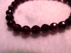 high quality genuine garnet rhodolite beads 6mm 35pcs ,round ball faceted rose red jewelry beads bra