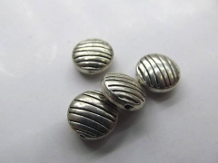 wholesale 100pcs 12mm connector spacer Beads - Brass Ox Plated Lead Free Pewter round coin carved