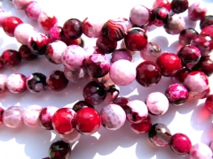lot fire agate bead round ball crimson red multicolor jewelry beads 10mm--5strands 16inch/per strand
