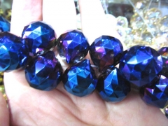 high quality 20mm 30mm Crystal like DIY beads drop cube Faceted AB mystic rainbow purple grey blue l