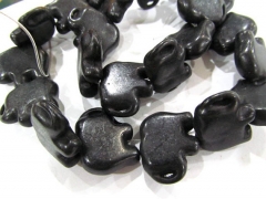 wholesale15x20-30x40mm full strand turquoise beads handmade carved elephant animals black jet rainbo