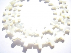 wholesale genuine MOP shell 10x15mm 2strands 16inch,mother of pearl cross white jewelry beads