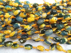 batch gergous natural agate bead rice egg faceted assortment crystal jewelry beads 8x12mm--5strands 
