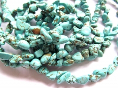wholesale 5strands 4-25mm turquoise stone freeform nuggets chips green blue jewelry beads