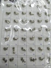 high quality 100pcs 10x12mm 100pcs vitiage Bail filigree finding metal silver plated barrel earring 